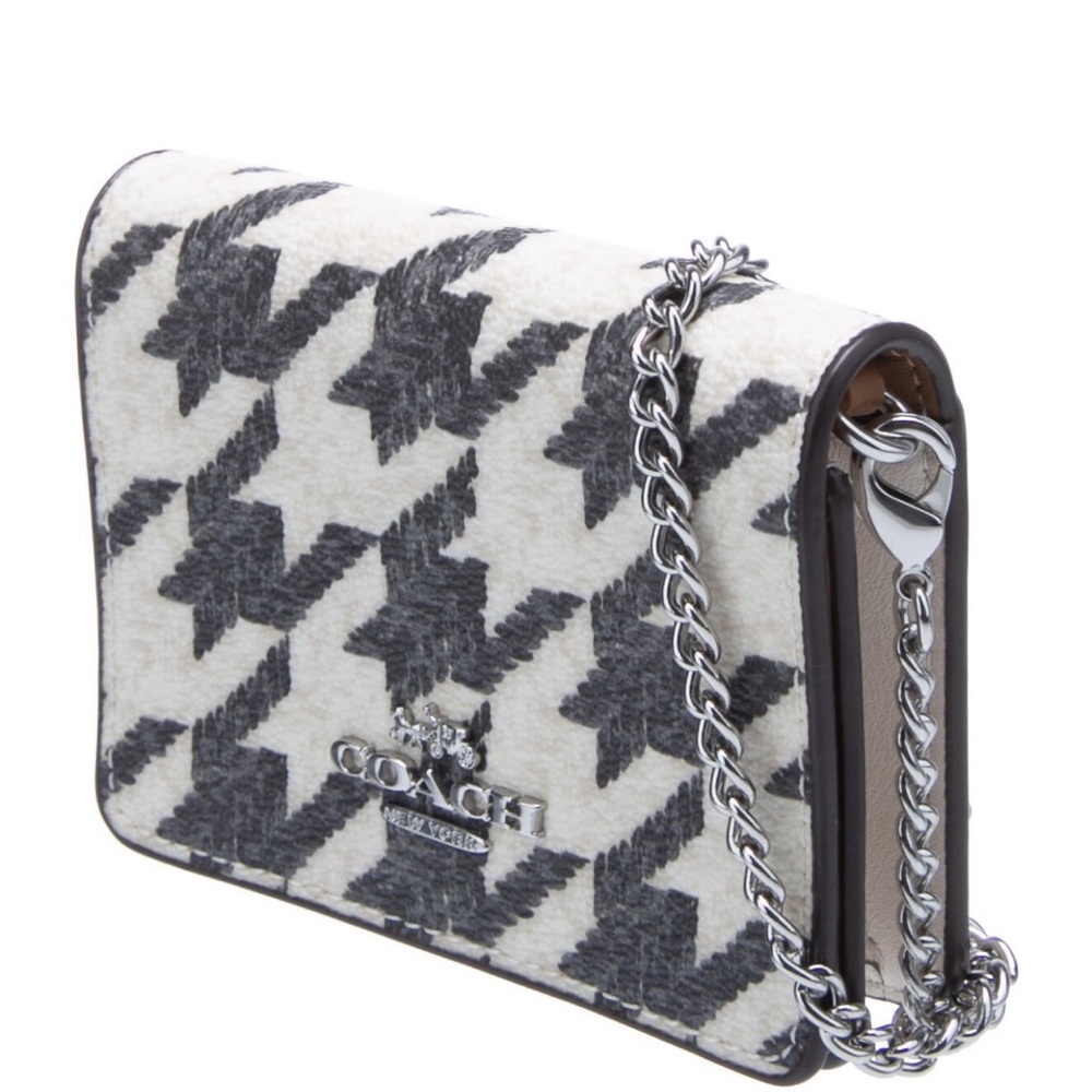 Coach Houndstooth Mini Crossbody Bag in Black and White NWT retails $150 - Picture 4 of 7